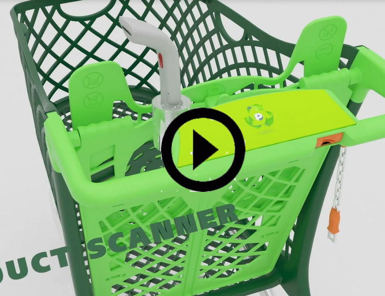 Hybrid Eco Plastic Shopping Trolley