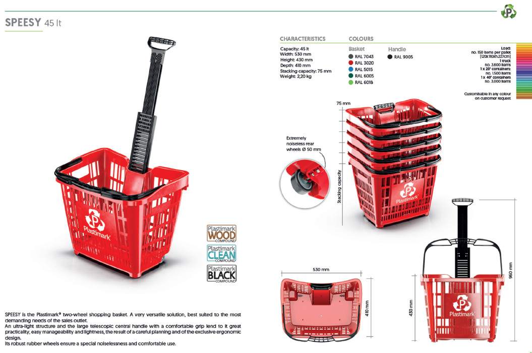 Speesy 45 Litre Basket Specification